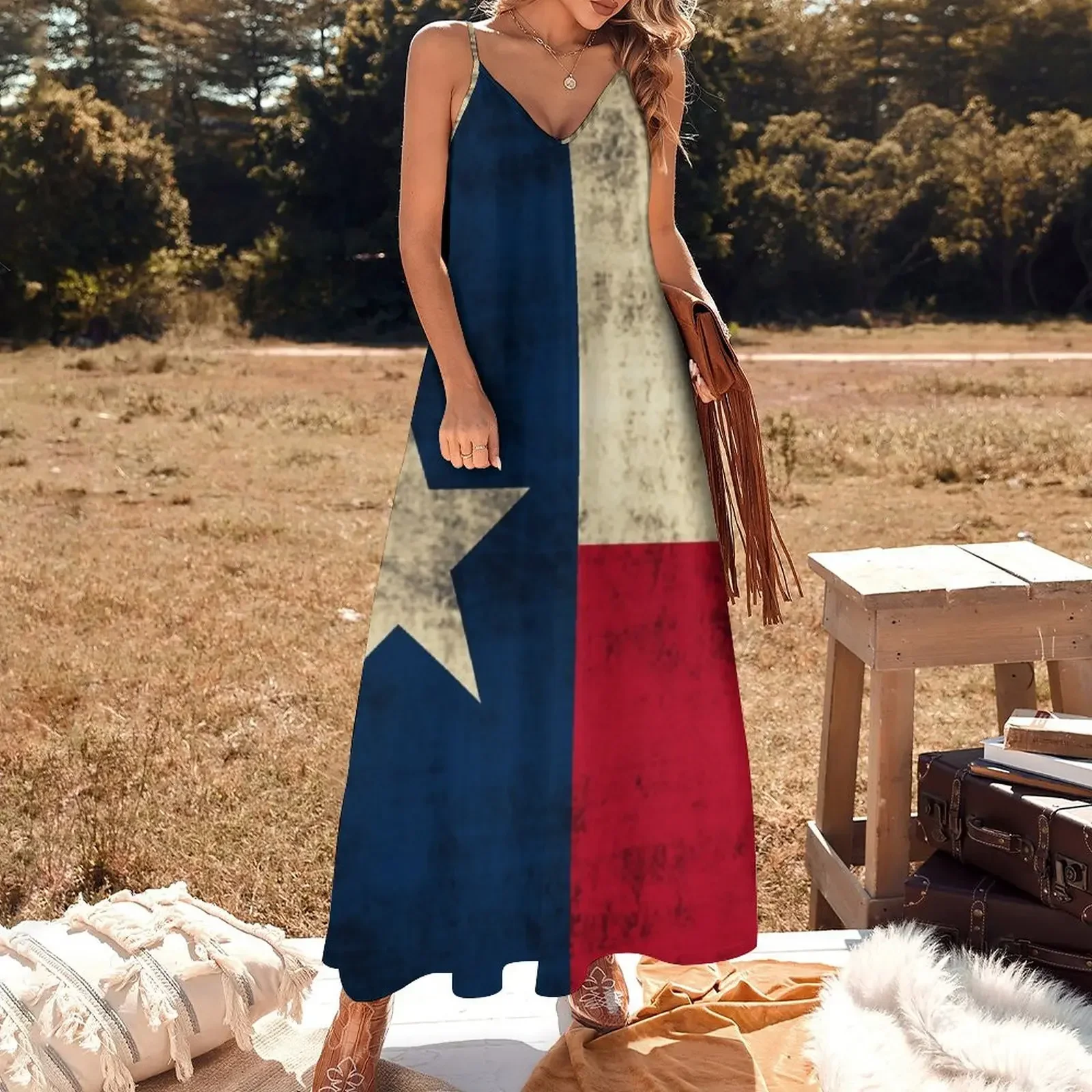 Vintage Grunge Flag of Texas Sleeveless Dress luxury dress purple dress dresses for womens 2024 african dresses for woman