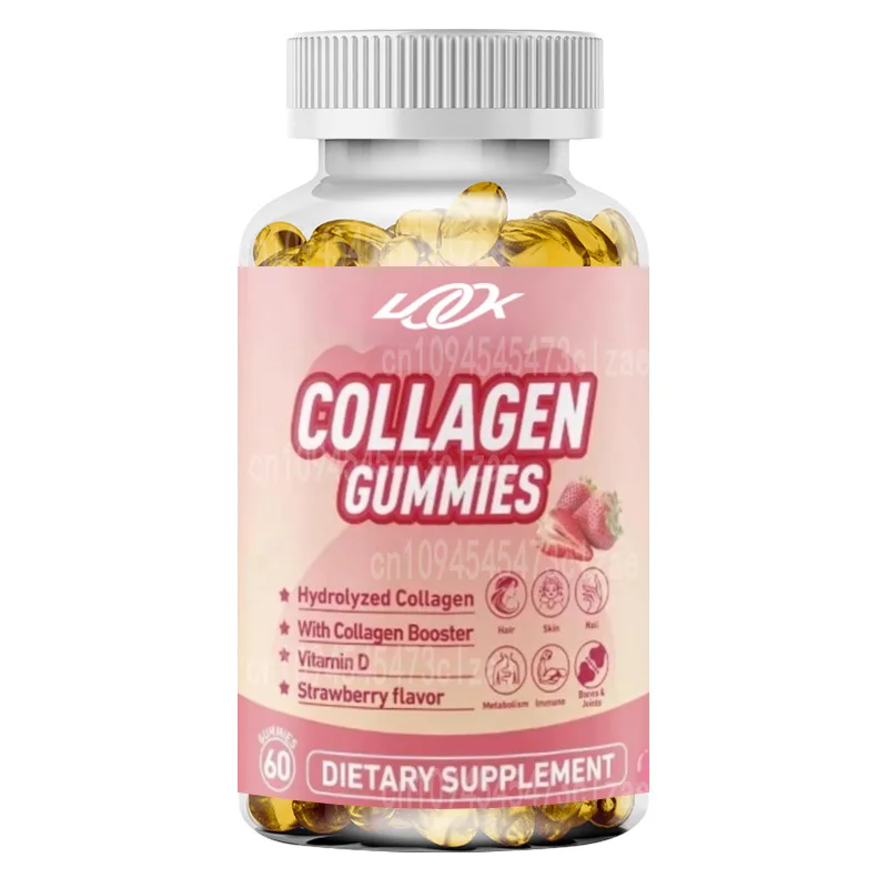 Collagen Gummies - Hydrolyzed Collagen Containing Vitamin D and Biotin - Supports Skin, Hair, Nails, Immune, and Joint Health