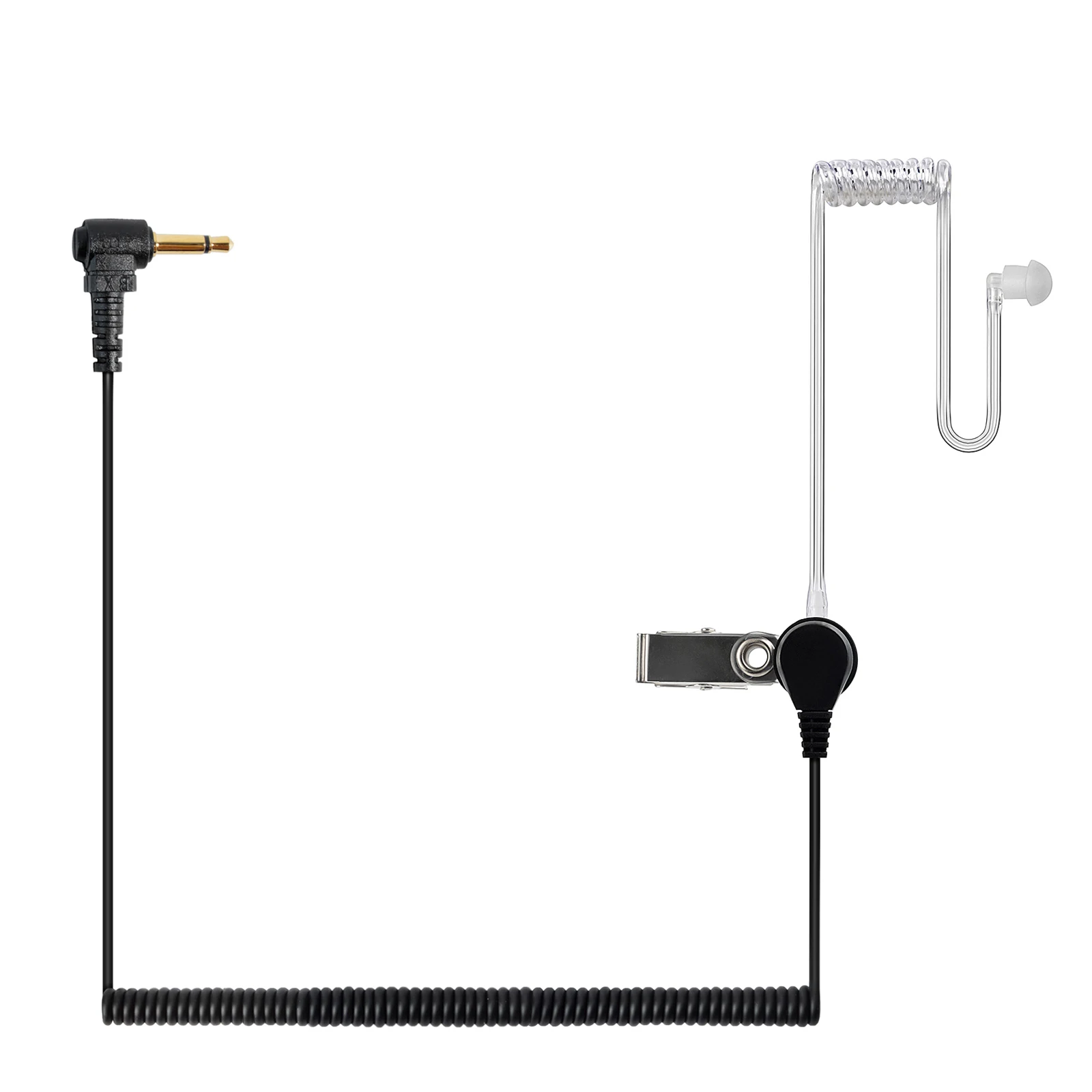 3.5mm Receive/Listen Only Earpiece, Acoustic Air Tube Police Security Speaker Mic Headset for Ham Radio Walkie Talkie Remote Mic