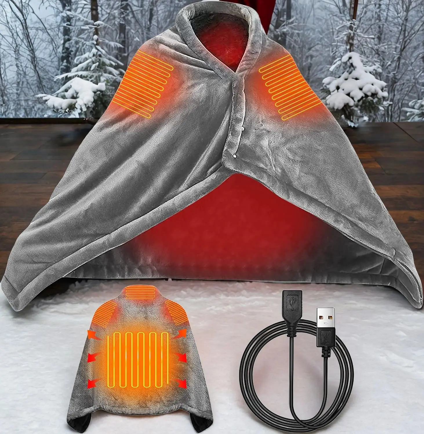 

Factory direct sales Electric heating blanket Warm blanket Office leg warming heating blanket Heating pad Multifunctional electr