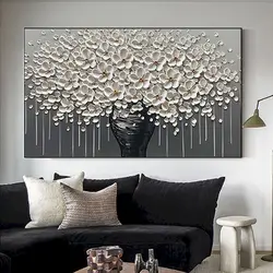 CHENISTORY 60x120cm Paint By Number Grey Flower Drawing On Canvas Handpainted Art Gift Diy Pictures By Number Kits Home Decor