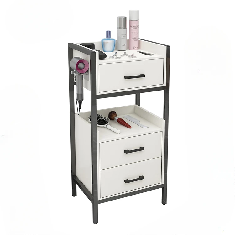 for Wallybeauty Beauty SPA Hair Salon Cabinet Rose Gold Drawers Salon Trolley Cart With Wheels