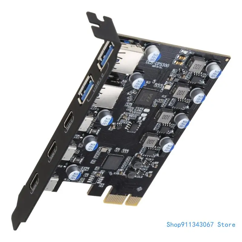 

Pcie To Usb Expansion Card Pci-e to Type C Type-A Adapter Card for Desktop Drop shipping