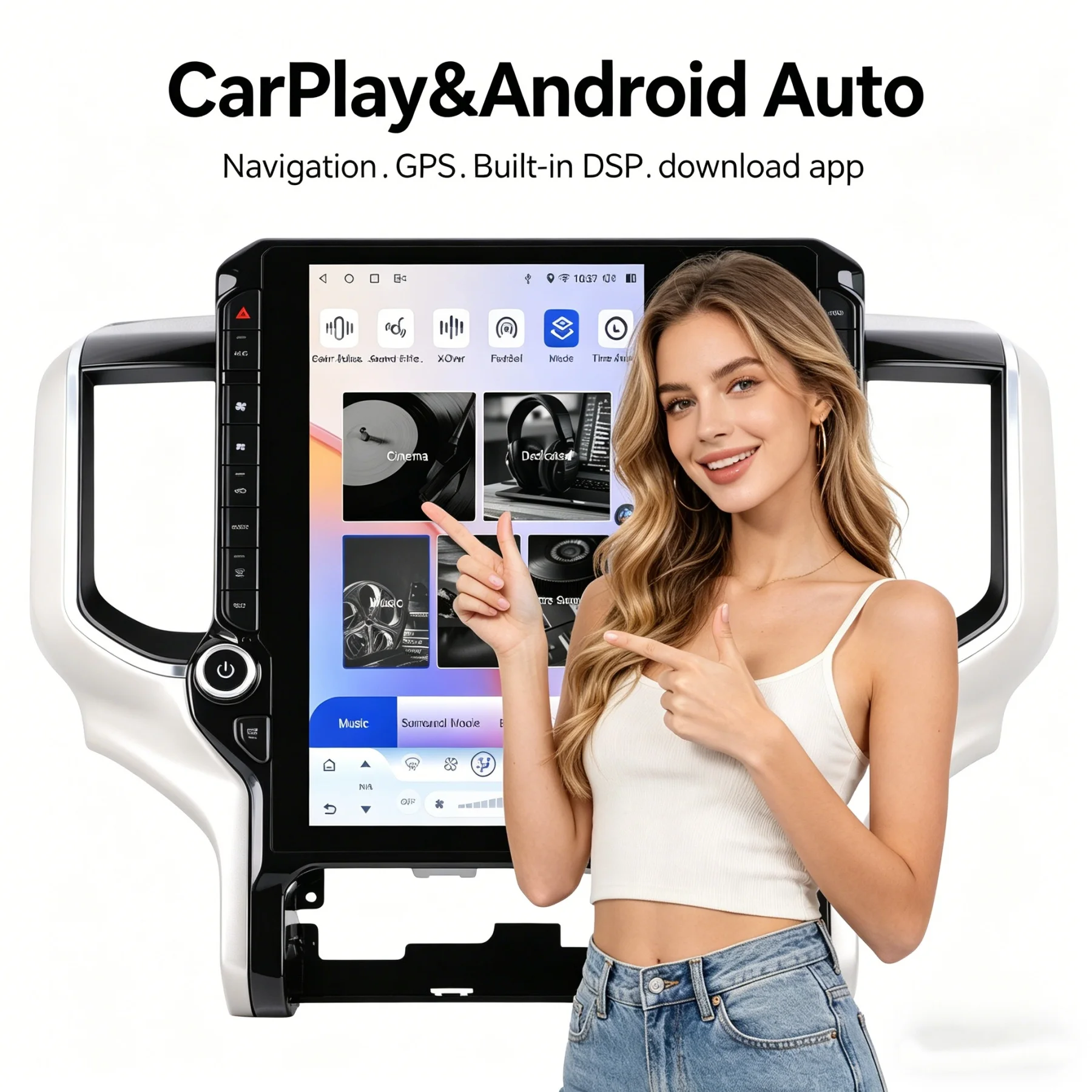 

Android Multimedia For Dodge Ram Trucks 2019~2023 GPS Navigation Audio Unit player Video Stereo Receiver Carp Receiver For Unit