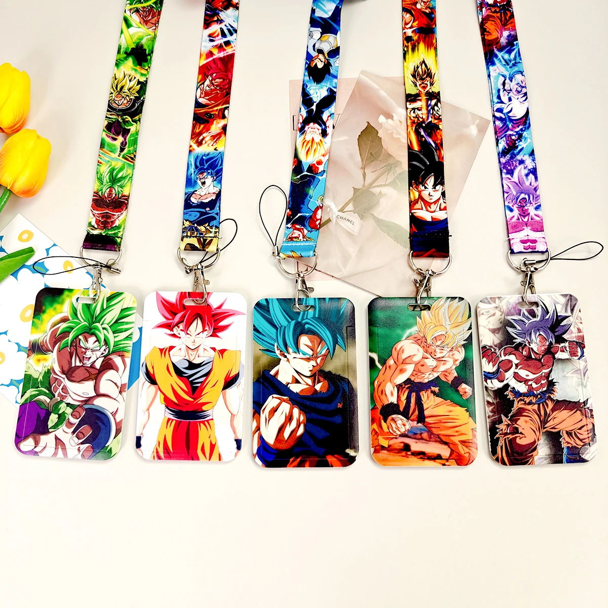 Dragon Ball porte-identifiant japonais Anime lanières pour clé sangle de cou pour carte Badge gymnase porte-clés porte-clés accessoires cadeaux