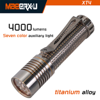 21700 Battery RGB Colorful Flashlight 4000 Lumens Super Bright EDC 519A 5700K Titanium Flashlight