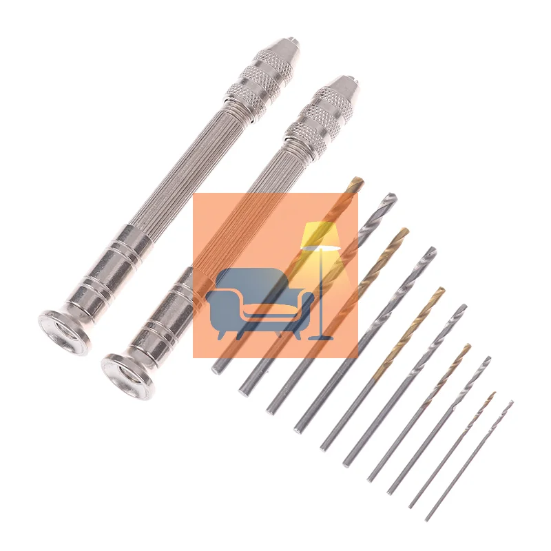 

50 шт., прецизионные тиски, хобби-дрель с моделью, набор ручных сверл, высокоскоростное отверстие, инструмент для сверления «сделай сам»