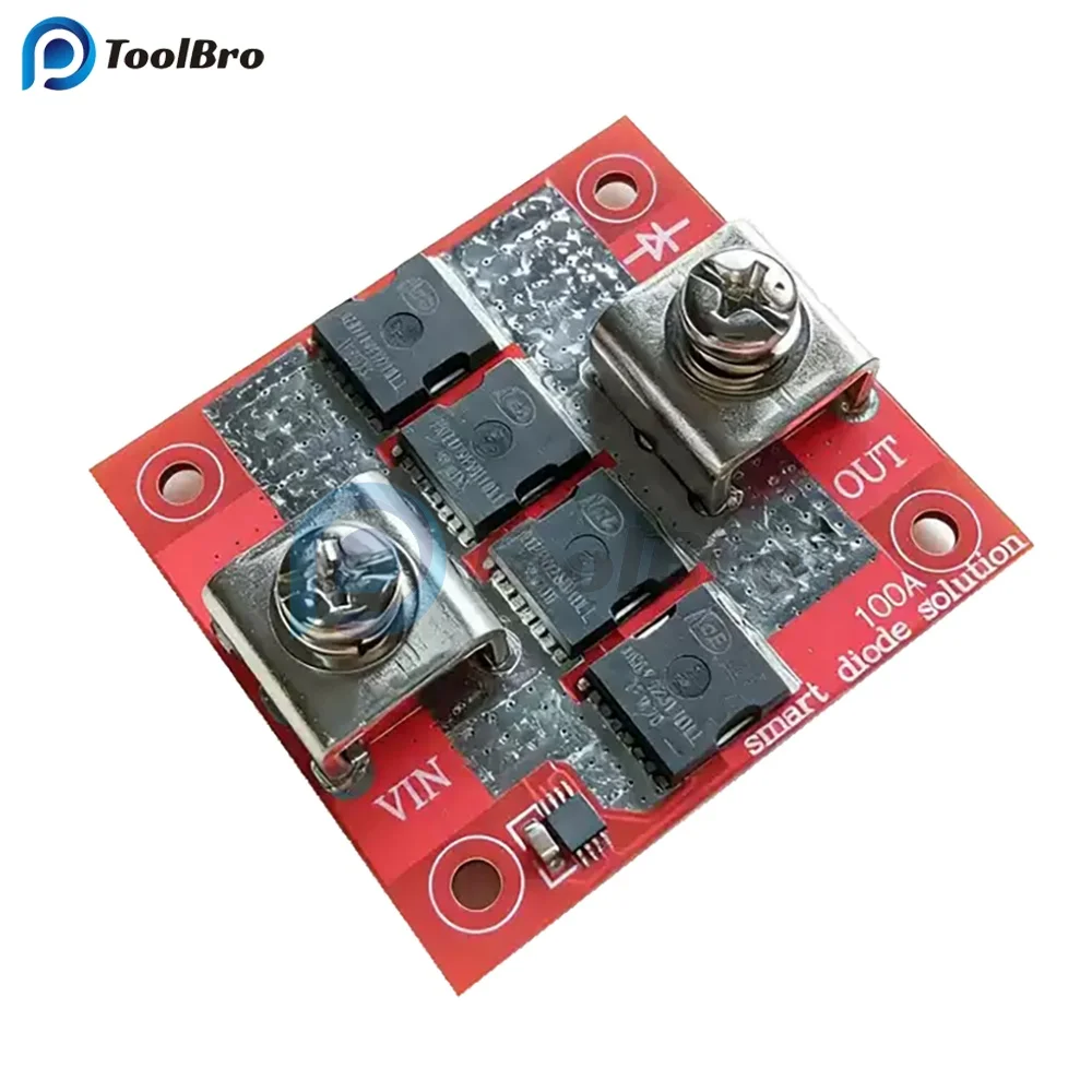 100A Ideal Diode Module Ultra Low Drop-out High Current No Ground No Input Voltage Limit Anti Backflow Charging Board for Solar