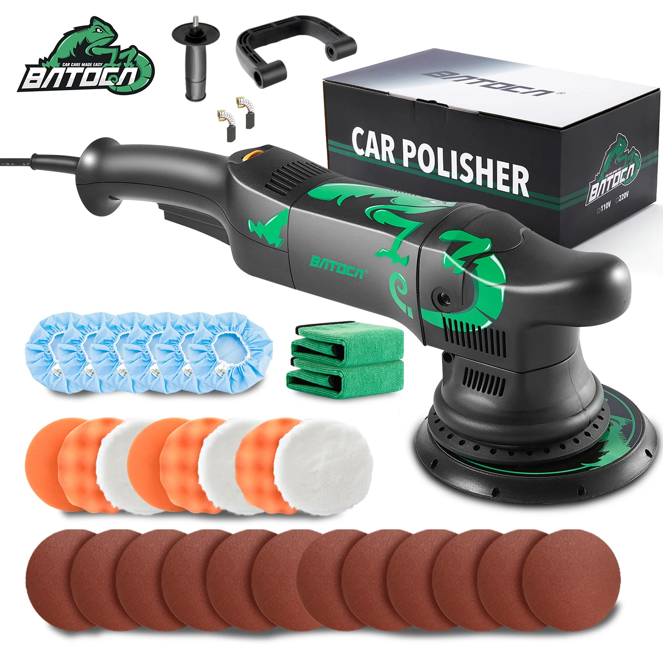 BATOCA 700W Dual Action Car Polisher 6Inch Car Polishing Machine Random Orbital Buffer Tool 6 Variable Speed DA Polisher