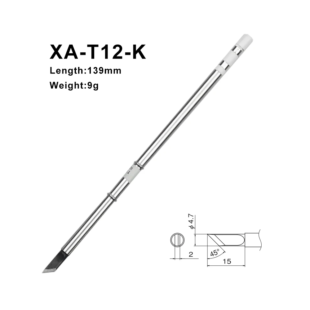 Puntas de soldador de alta calidad, puntas de soldador de la serie XA-T12, J02/ILS/BC2/K/KU, 1 ud.