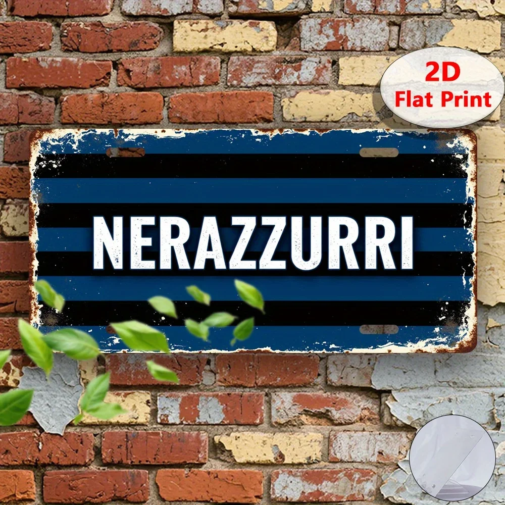 2D Flat-1pc Vintage Sign,Decorative Plaque  Ornament,Distressed Sign,NERAZZURRI,Italy Travel Souvenir,Halloween Decoration Gi