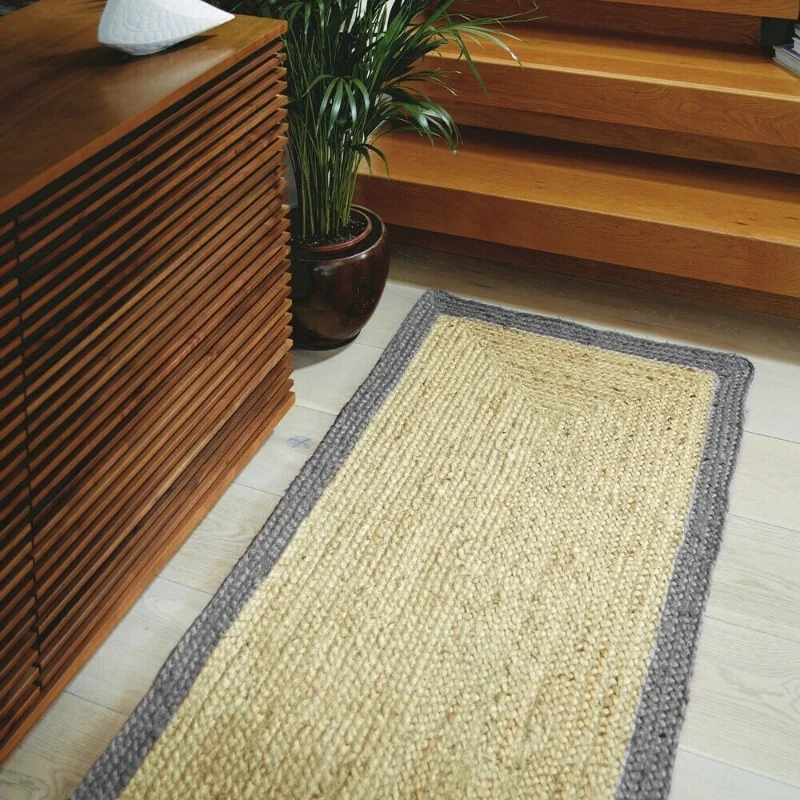 

Rug Home Decoration Natural Jute Handmade Woven Carpet Modern Living Country Appearance Area Runners