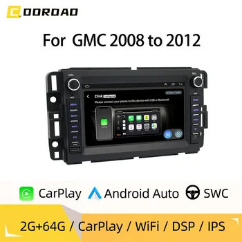 7-calowe radio samochodowe z Androidem do GMC 2008-2012, bezprzewodowy CarPlay, Android Auto, nawigacja GPS, Bluetooth, sterowanie kierownicą