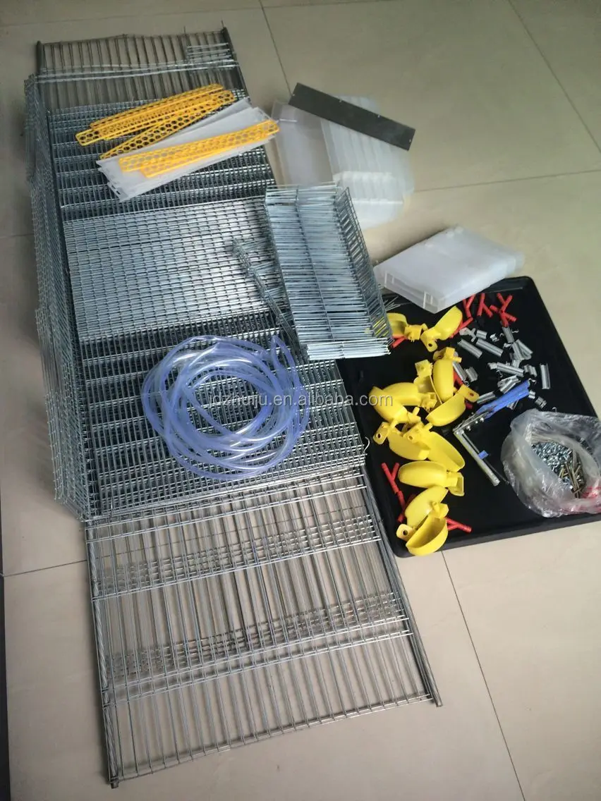 قفص السمان الشبكي السلكي المتين/قفص بطارية الدواجن HJ-QC400A #4