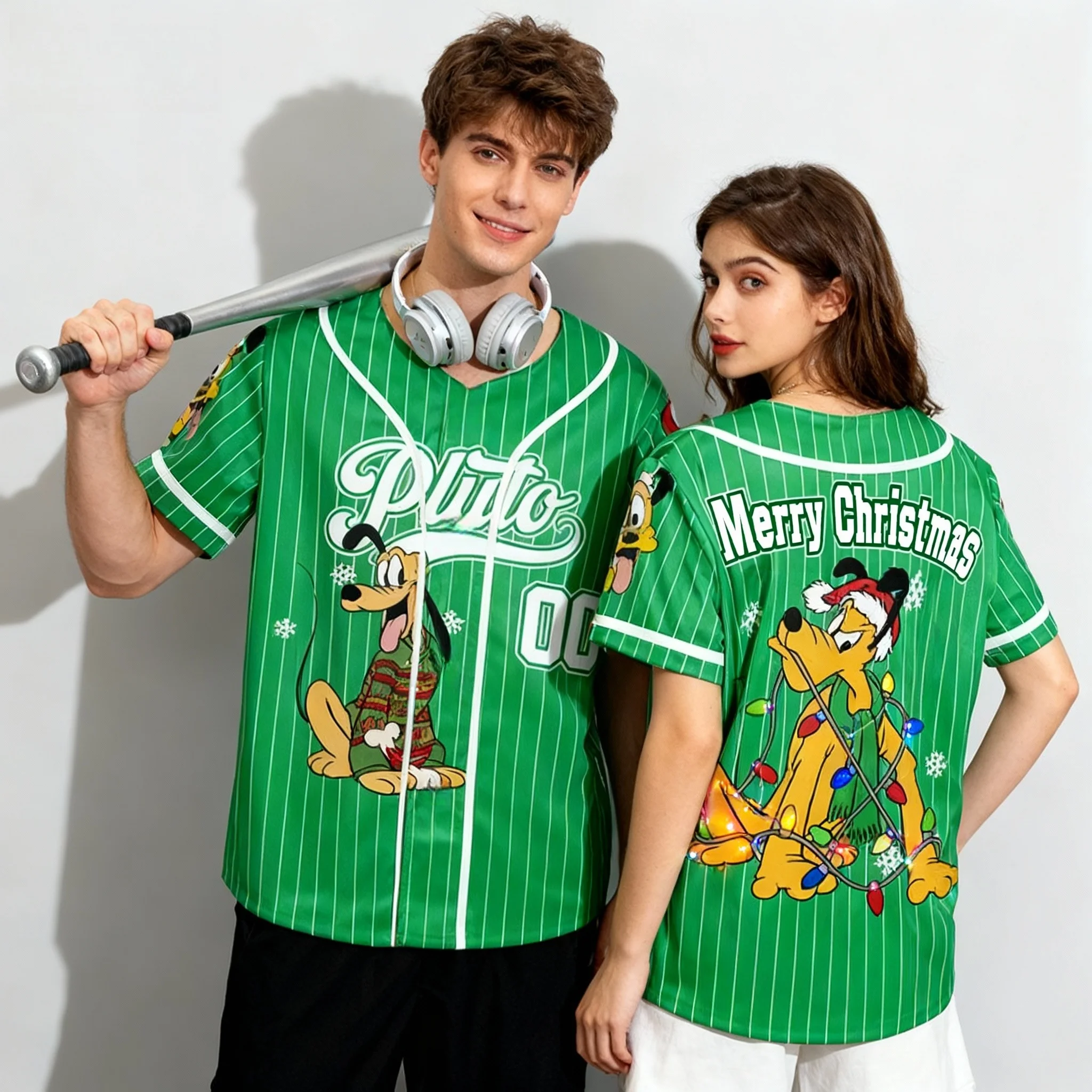 

Summer Disney Christmas Goofy Donald Duck Special Edition Oversized Baseball Jacket Adult Parent Child Wear Street T-shirt