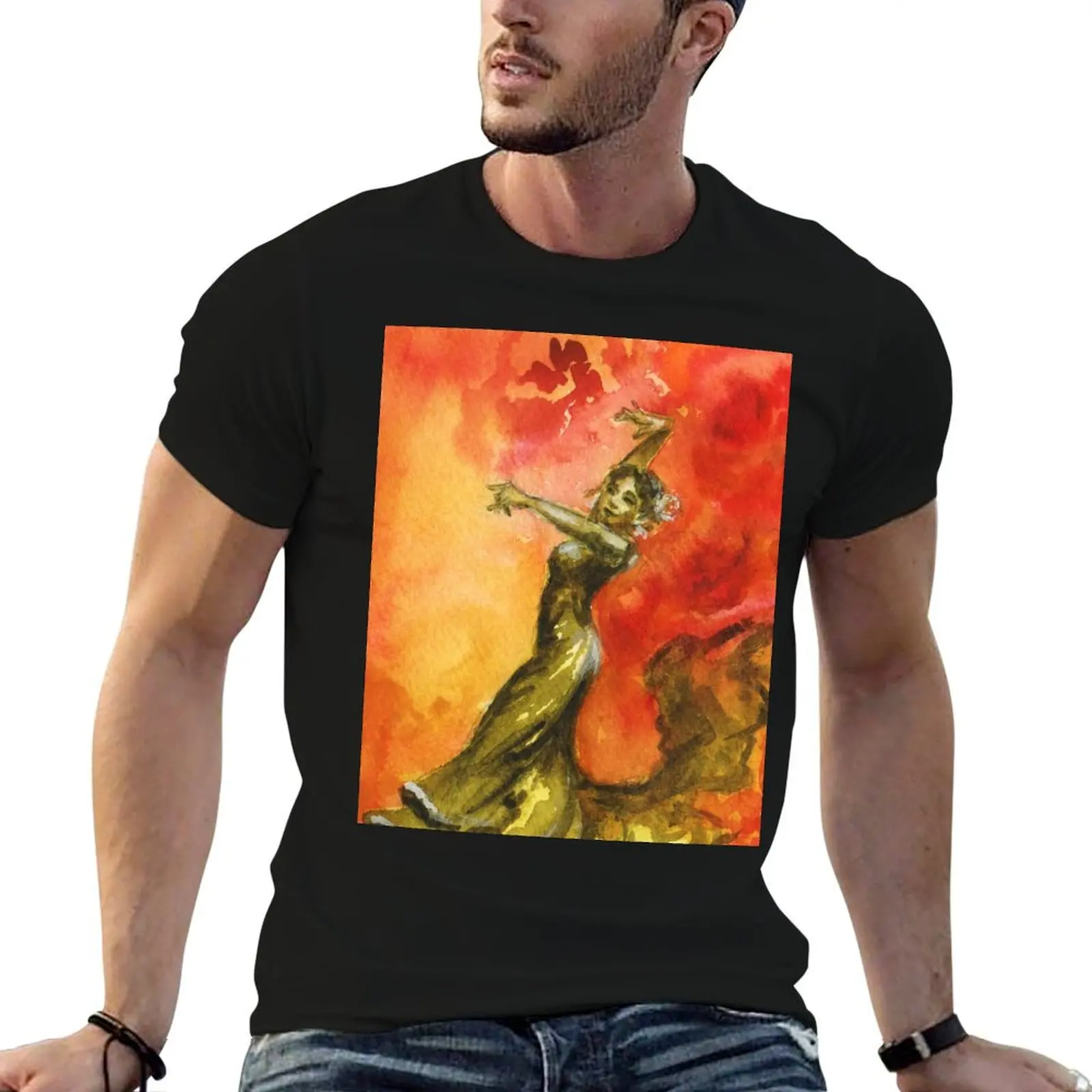 Danza Fuego 2 T-Shirt oversizeds cotton graphic tees blacks tees mens graphic t-shirts hip hop