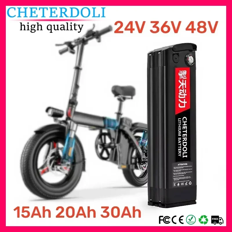 

48V 20Ah 15Ah Silverfish Lithium Electric Bike 1000W 500W 24V 36V Lithium Ion Electric Bike Bicycle 48V18650Battery Pack+Charger
