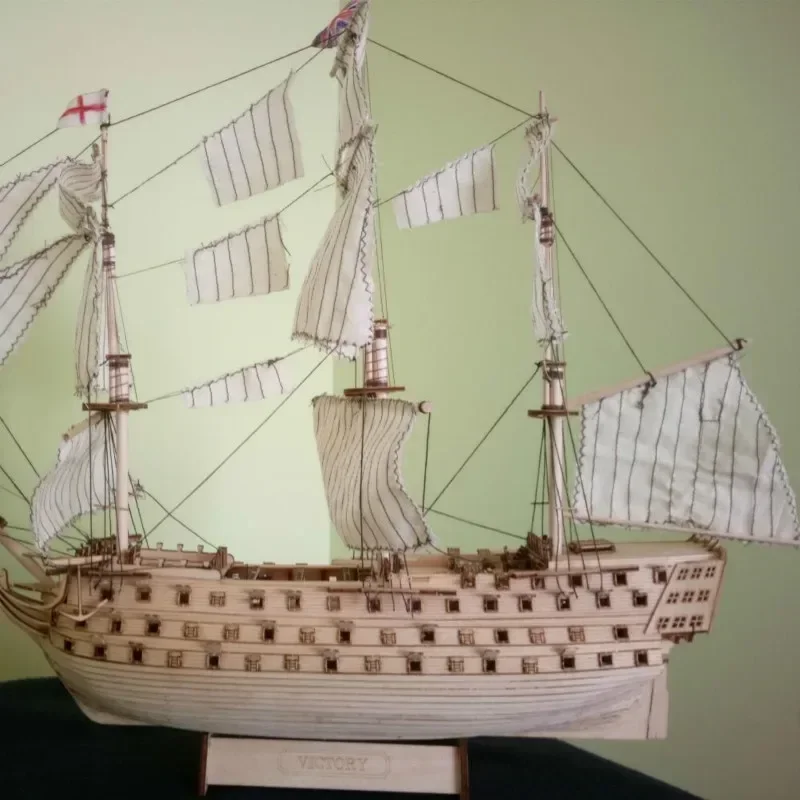 52cm Long DIY Wood Assembled Victory Royal Navy Ship Sailboat Model Boat Decoration toys for children Ancient sailing ship model