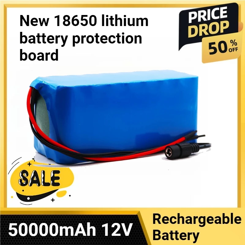 Nuevo Placa de protección de batería de litio 18650, paquete de batería de 12v 50000mAh para inversor minero + cargador de 12,6 V