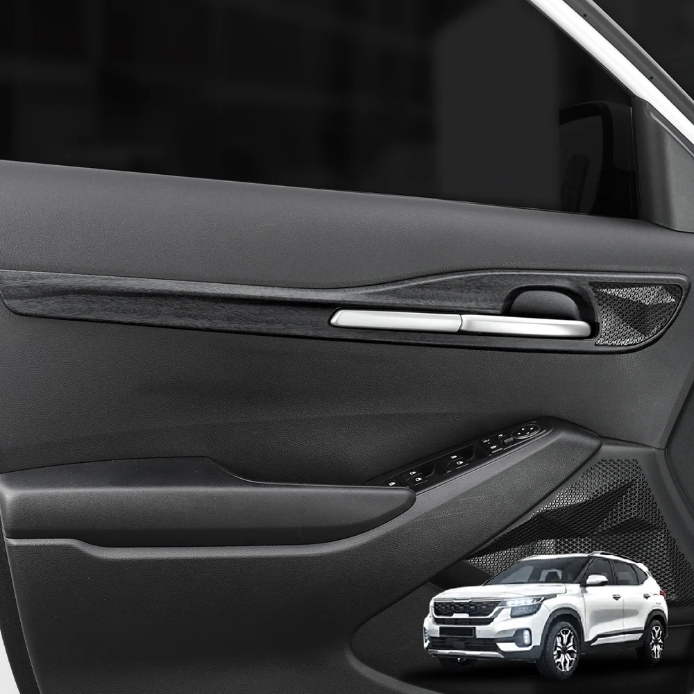 

4Pcs For Kia SELTOS 2021-2025 LHD ABS Inner Door Panel Cover Dashboard Trim Protection Guard Accessories