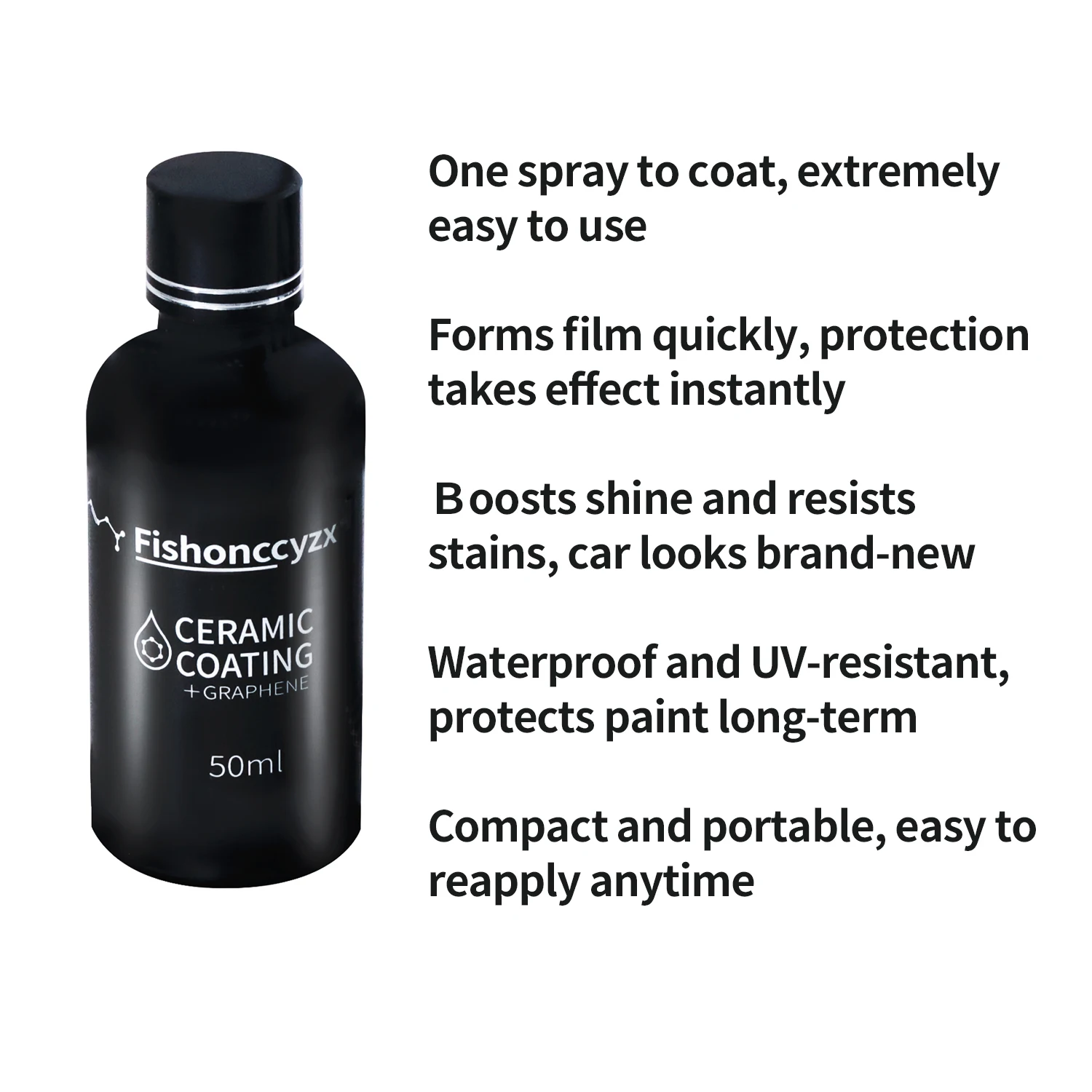 50ml Nano Ceramic Coating Graphene 9H Pro Hydrophobic Paint Protection Car High Temperature Resistance Scratch Resistance