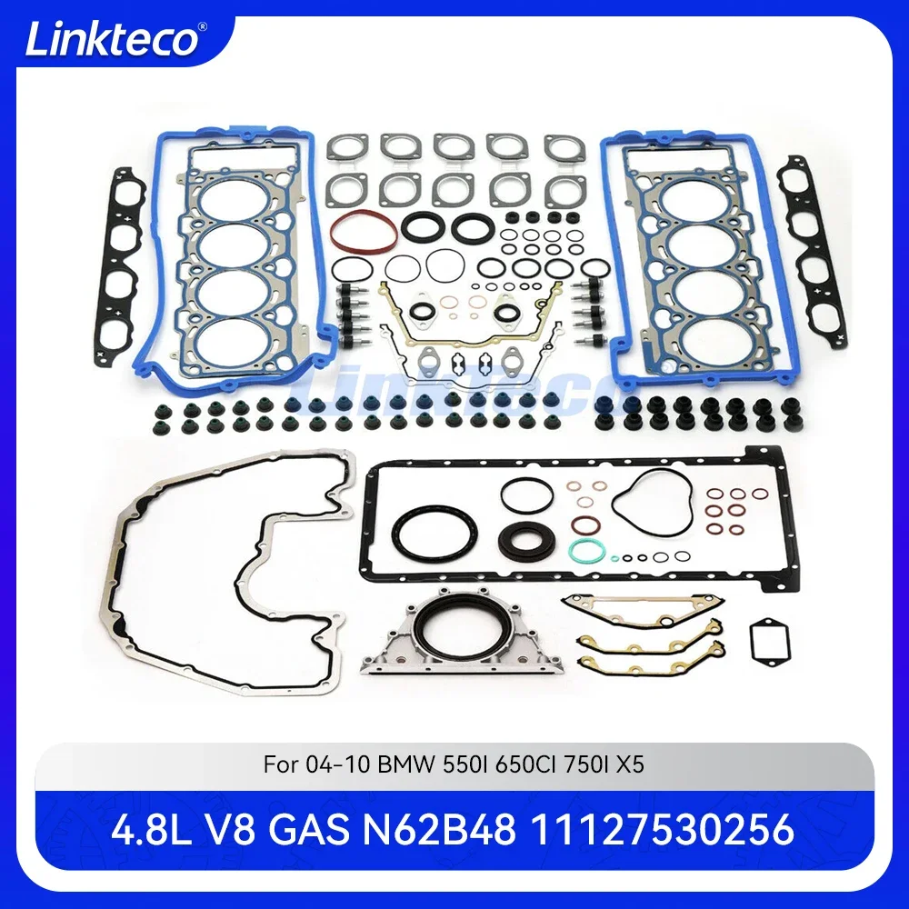 

Engine Cylinder Head Full Gasket Set For 04-10 4.8 T L BMW N62 B48 E60 E61 E63 E64 E66 E70 550I 650I 750I X5 4.8L V8 GAS N62B48