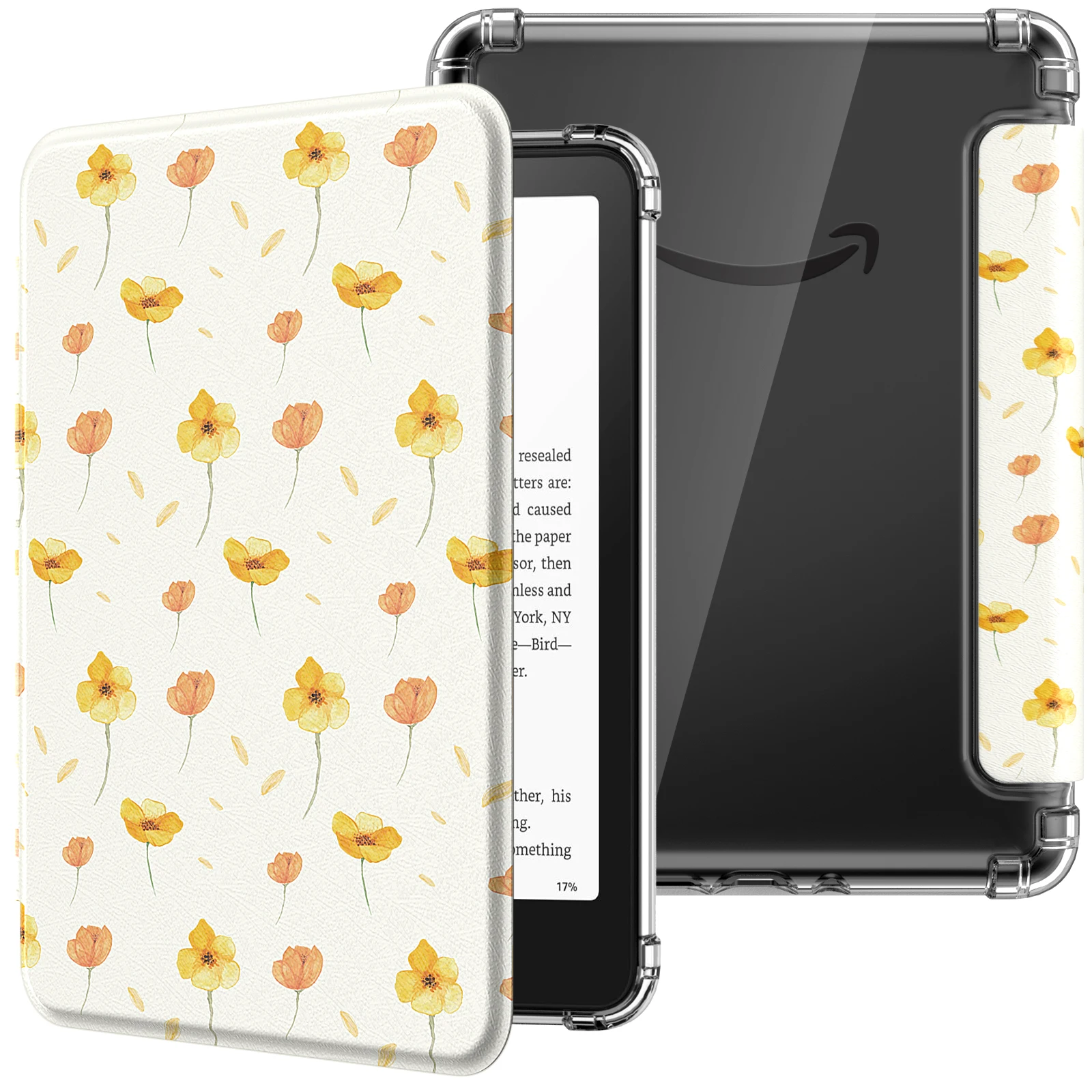 Etui na nowy 7" Kindle Paperwhite 12th 2024&Kindle Colorsoft Signature Edition 2024, Ultra Clear Soft Cover z funkcją automatycznego budzenia/sleep