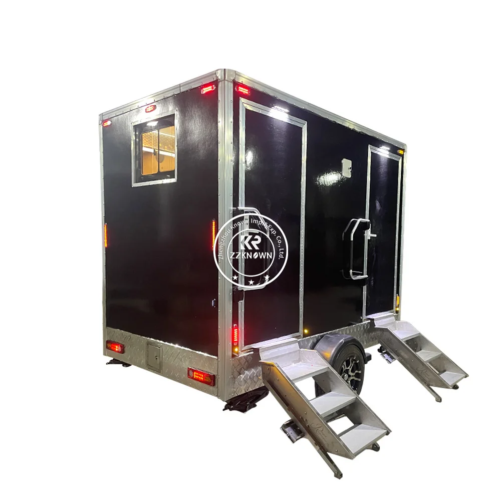 Concession Country Customize Mobile Movable Portable VIP Mobile Toilet Trailer For Outdoor Bathroom Restroom Trailer
