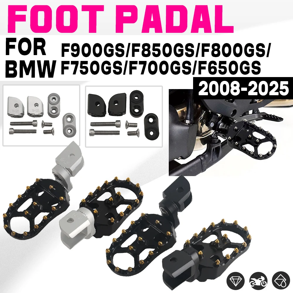 

360 Degree Rotatable Footrest For BMW F 650GS F700 GS F750GS F800 GS F850GS F900GS ADV Motorcycle Footpegs Front Foot Pegs Pedal