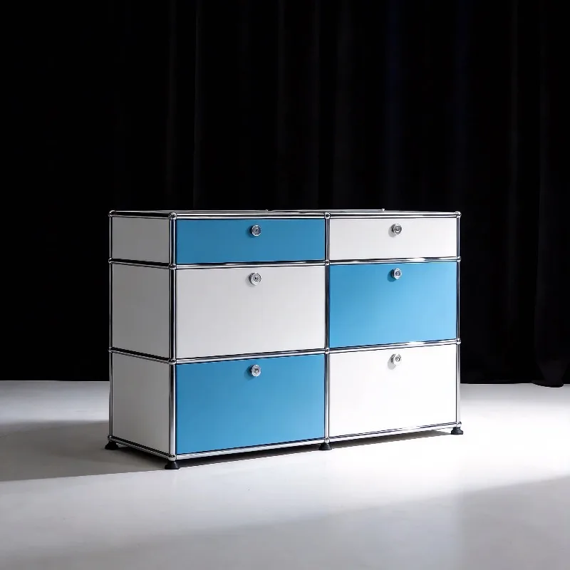 

Medieval style bucket cabinet, living room against the wall integrated module combination storage side cabinet