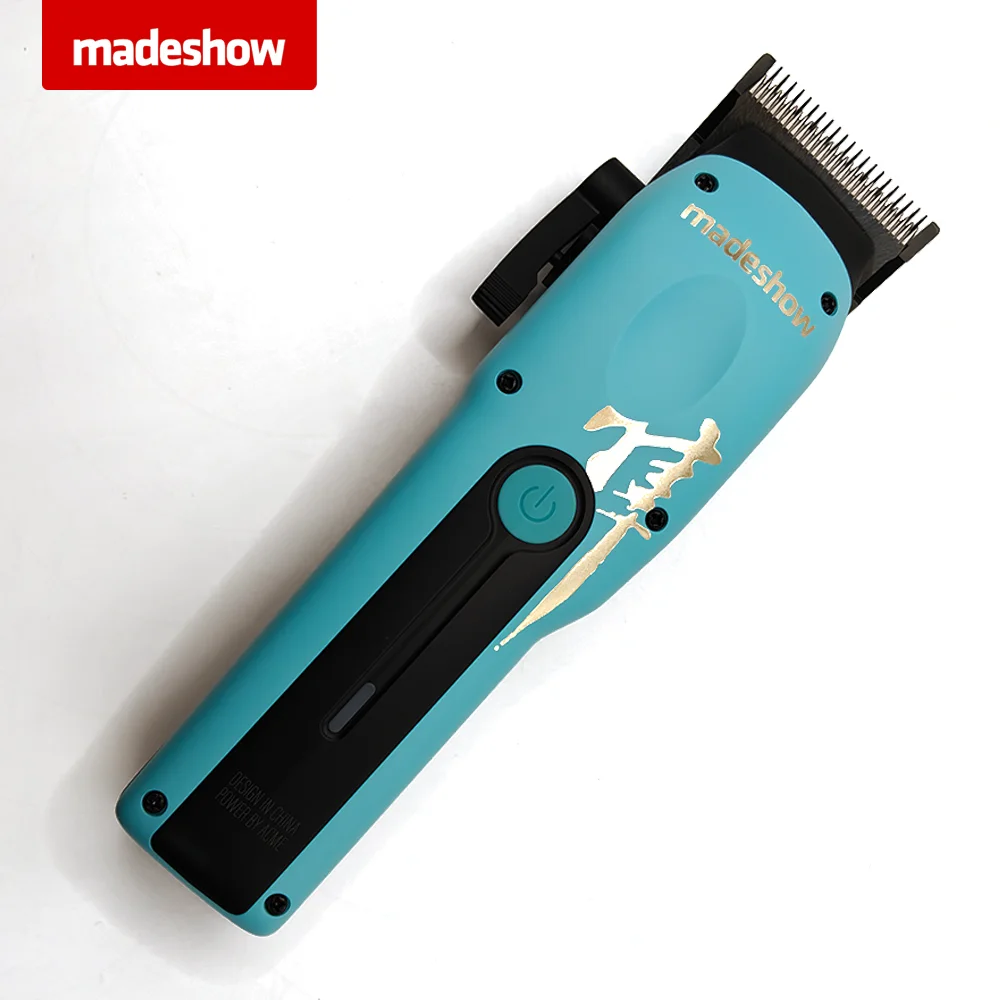 2025 Madeshow M15 Professional Men's Hair Clipper Upgraded Washable Titanium Coated Moving Blade Salon Hair Styling Scissors