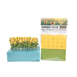 1Set Paper Sunflowers Dioramas Artificial Plants for 1/32 1/35 1/48 scale model