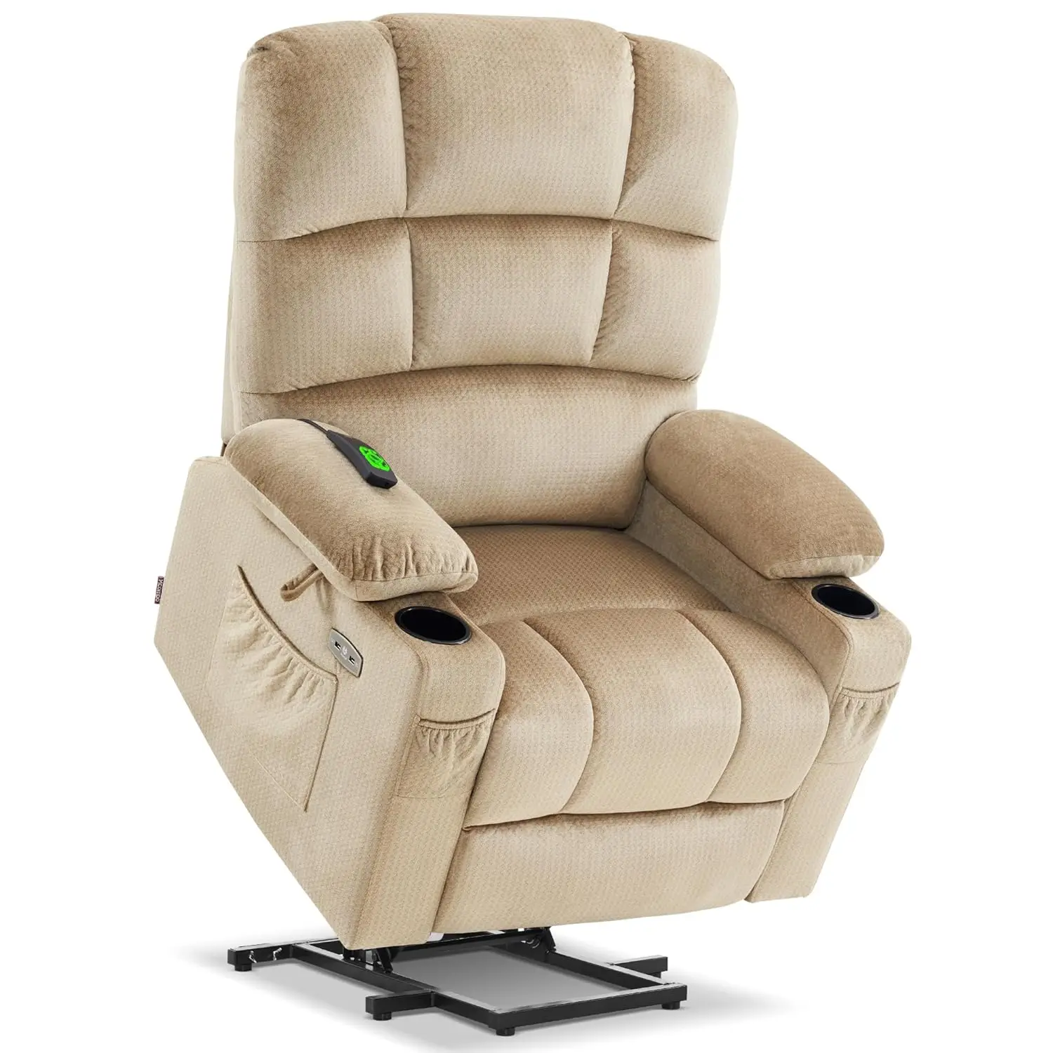 #Large Dual Motor Power Lift Recliner Chair for Elderly, Massage and Heat, Lay Flat, Zero Gravity, Home Button, USB, Customized