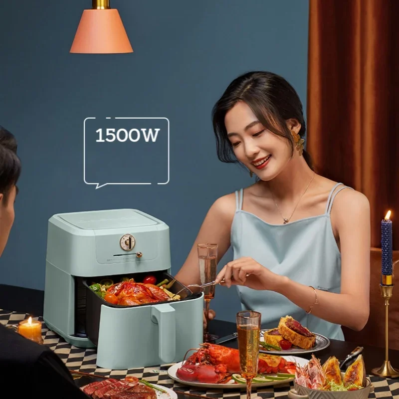 DAEWOO 5L 에어프라이어 가전 제품, 60 분 타이밍 220V 1500W, 다기능 전기 프라이어 포트, 주방 에어프라이어