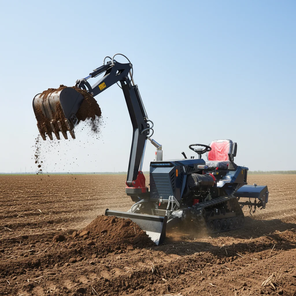 Customize Diesel Engine Crawler Tractor With Rotary Tiller Farm Machinery High Efficiency