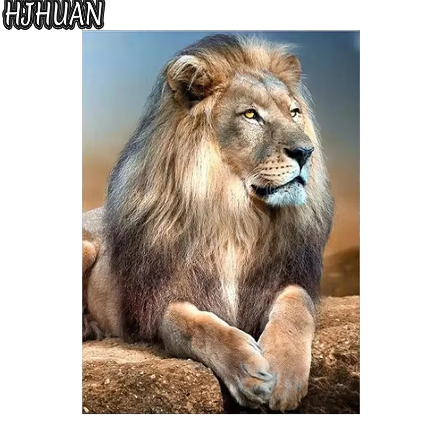 Diamant Painting Animal, lion 5D DIY Diamond Painting Full Square/round Drill Embroidery Cross Stitch Gift Home Decor Gift Resin