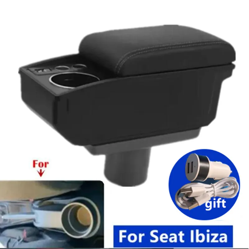 Für Seat Ibiza Armlehnenbox Für Seat Ibiza 6J Ibiza 6L 2010-2019 Auto-Armlehnenbox Aufbewahrungsbox Spezielles Nachrüst-Autozubehör