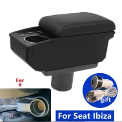 For Seat Ibiza Armrest Box For Seat Ibiza 6j Ibiza 6L 2010-2019 Car Armrest box Storage box Dedicated Retrofit Car Accessories