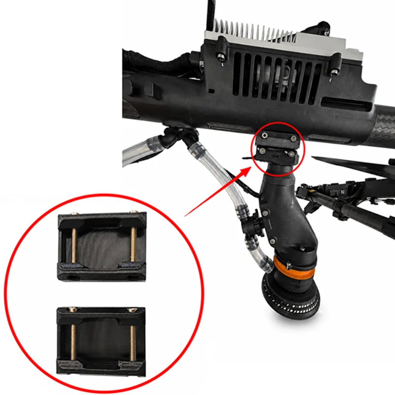 2PCS For DJI T100S T70S T55 Agras Spraying Drone Rear 4-Nozzle Fixing Bracket Quick Release Connector Mounting Base with Screws
