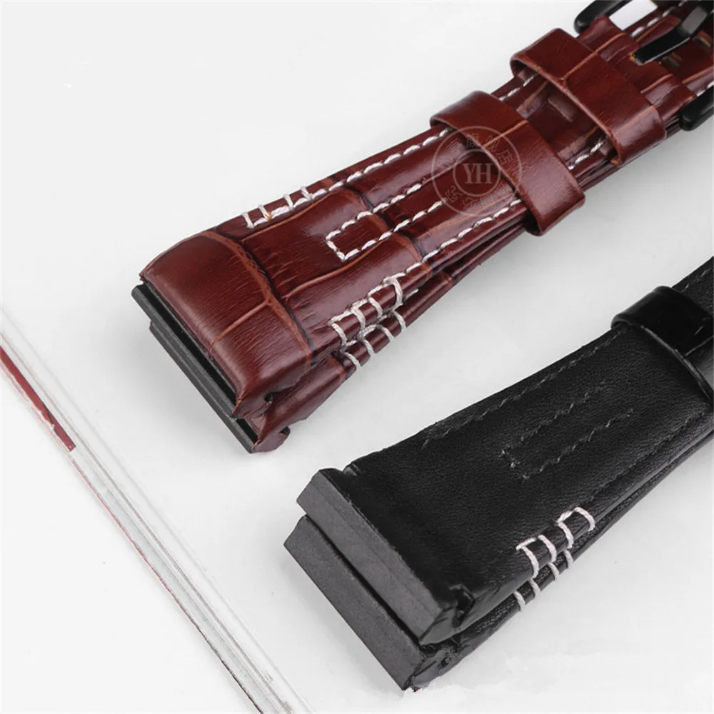 Pulseira de couro premium para homens, faixa de relógio masculina, pulseira de pulso, ajustável para velatura, série SRH, SRH013, SPC007J1