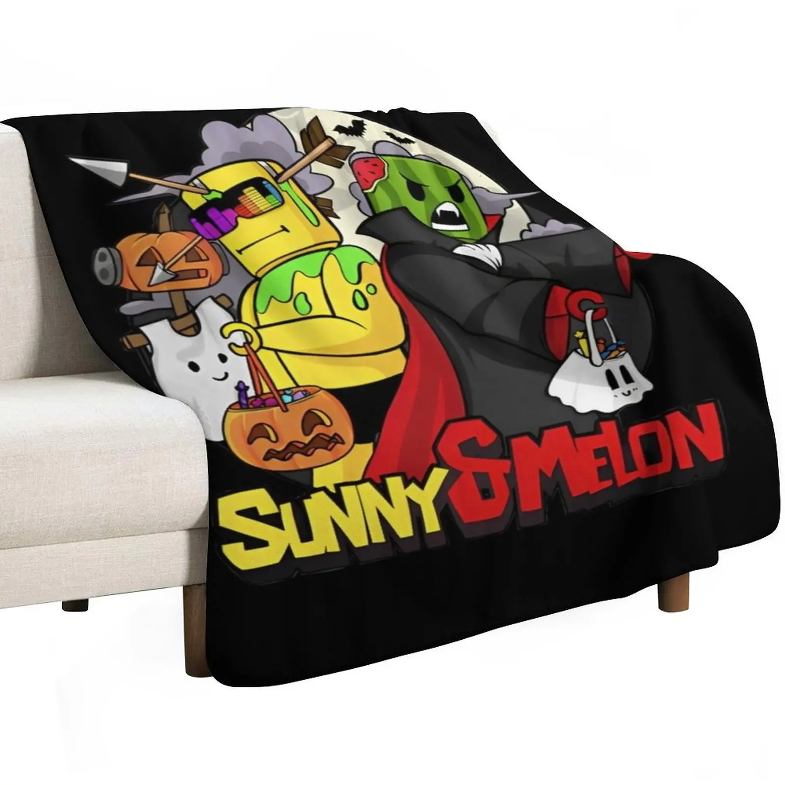 sunny and melon merch Throw Blanket Soft Big warm winter Plaid manga blankets and throws Sleeping Bag Blankets