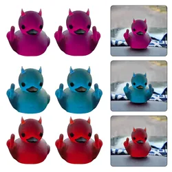 Devil Middle Finger Duck Desktop Auto Decoration Ducks for Bedroom Shelf Table Car Interior Decor Accessories