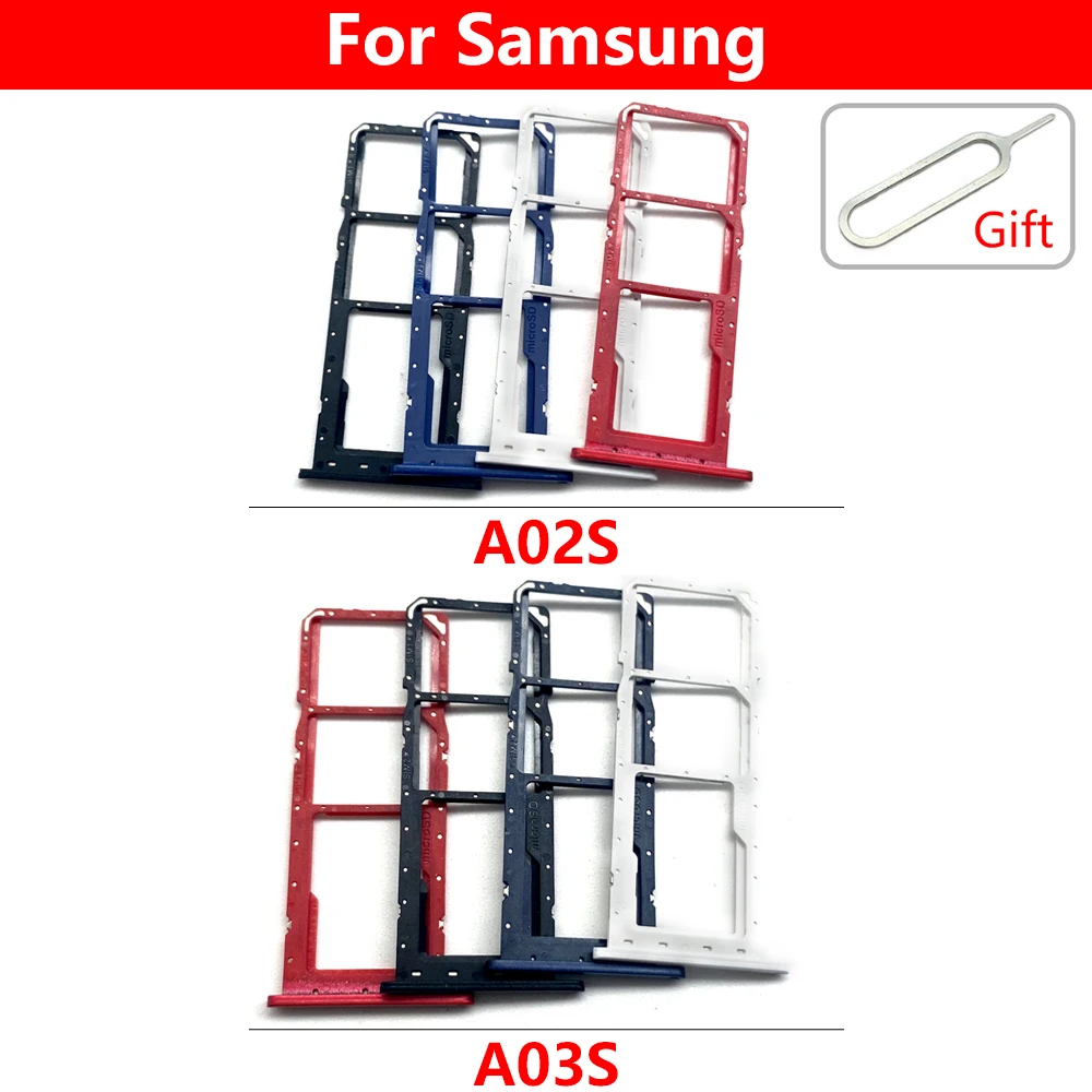 NEW Dual Card Micro Nano SIM Card Holder Tray Slot Holder Adapter Socket for Samsung A02S A03S A03 Core with Pin