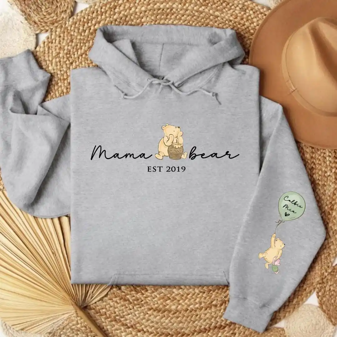 الخريف الشتاء الدافئة ويني ذا بوه الكرتون هوديي المرأة ديزني أنيمي المتضخم سميكة طويلة الأكمام سترة رياضية عادية