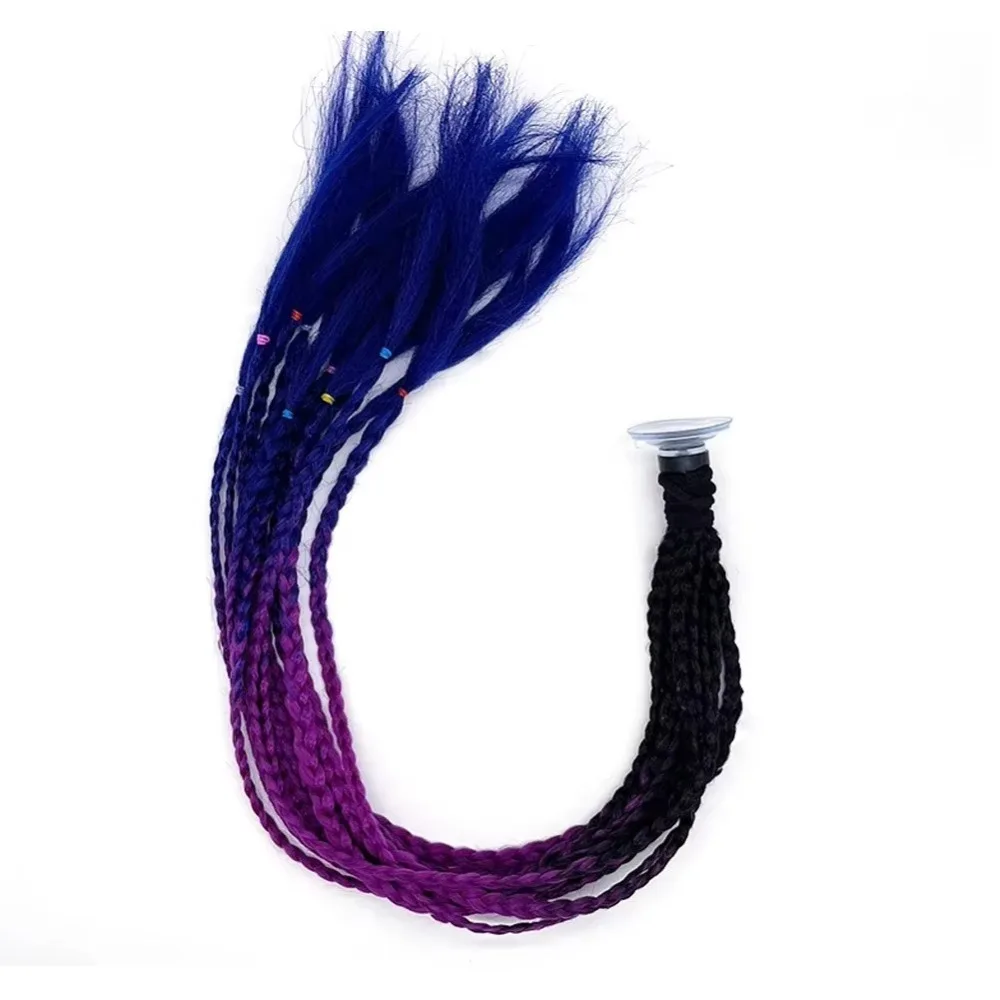 

Прочный универсальный парик для шлема ирокеза, легкий 21-дюймовый хвост для мотоциклетного шлема с волшебной наклейкой, косы для шлема