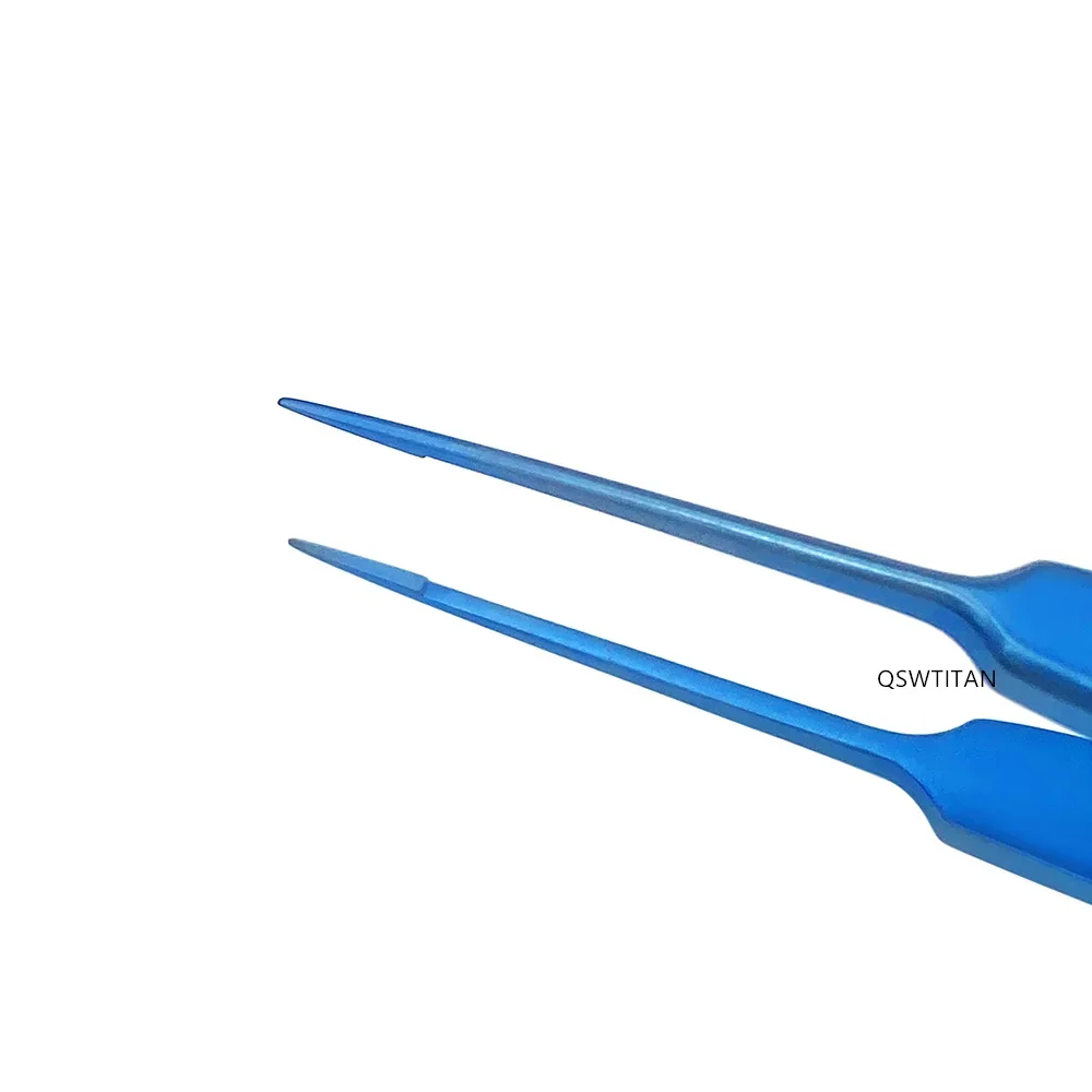 แหนบจักษุวิทยาไทเทเนียมขนาด 110 มม.: เครื่องมือสำหรับดวงตาแบบชิ้นเดียวแบบมีฟัน/ไม่มีฟัน