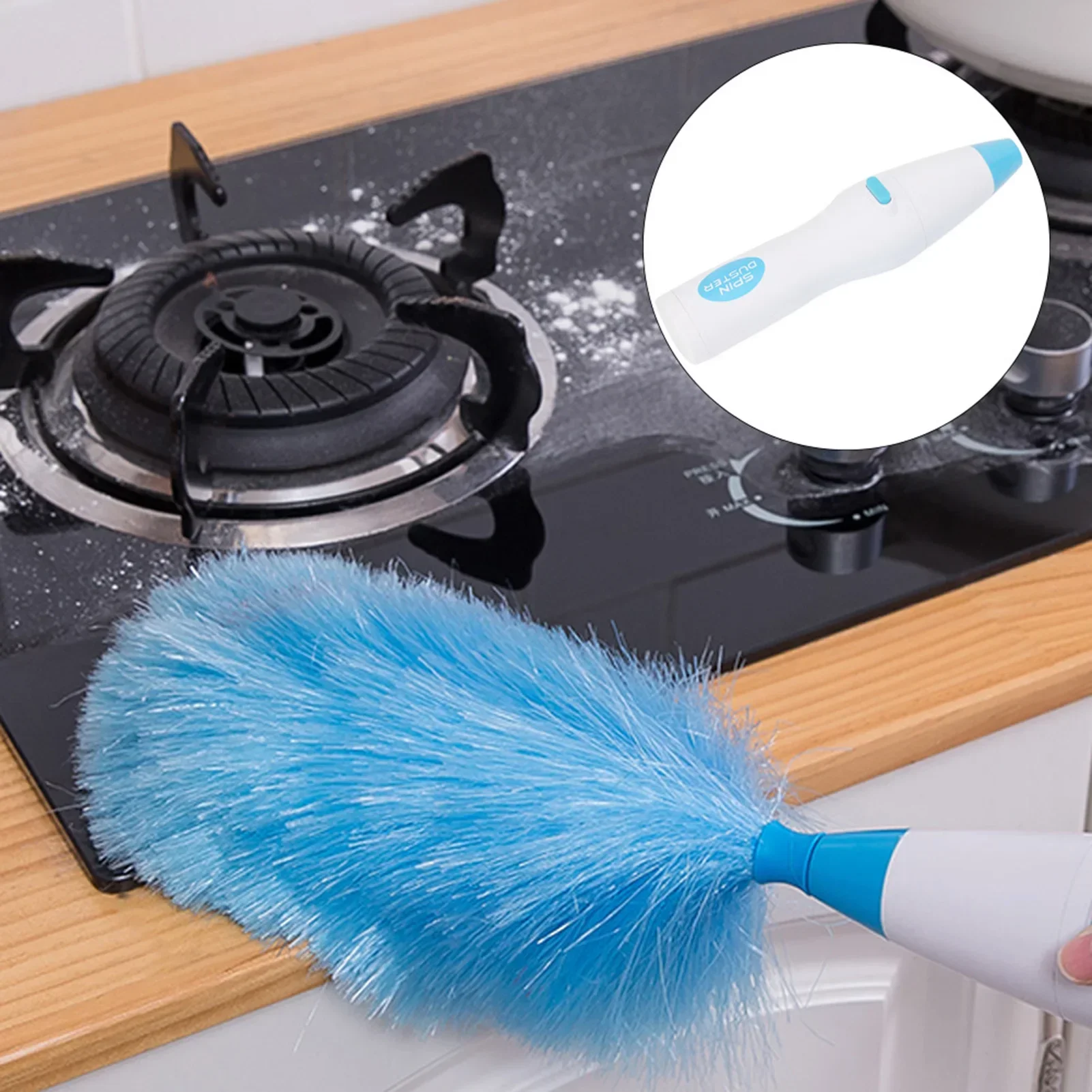 

Electric Dusting Duster Cleaning Brush Electric Chicken Feather Duster Dusting 180 Degree Bend Dust Absorbing vacuum cleaner