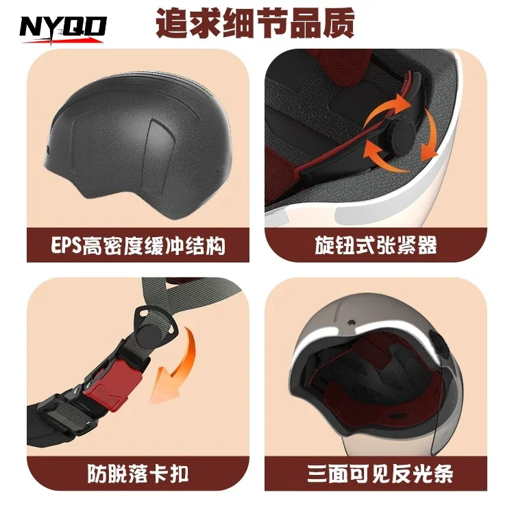 Bicicleta eléctrica Motocicleta Casco de invierno con protección para los oídos desmontable universal para las cuatro estaciones para hombres y mujeres Casco Perro