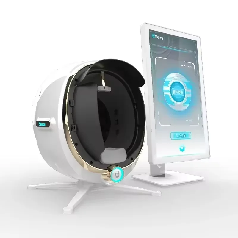 Facial Analyzer Monitor เครื่อง Magic Mirror การทดสอบแบบพกพาภาษาอังกฤษ 3D Skin Care เครื่องตรวจจับกล้องใบหน้าการทดสอบทางเทคนิคใหม่ล่าสุด