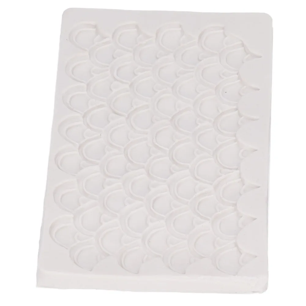 Flexible Silicone Cake Texture Mold Non-Stick Grey Fondant Texture Mat Fish Scale Pattern Fish Scale Texture Mat Cake Decorating